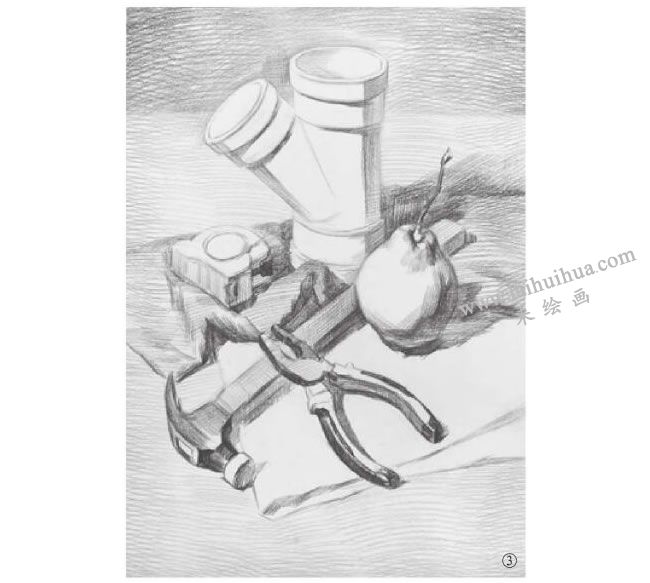 工具的素描畫法步驟03