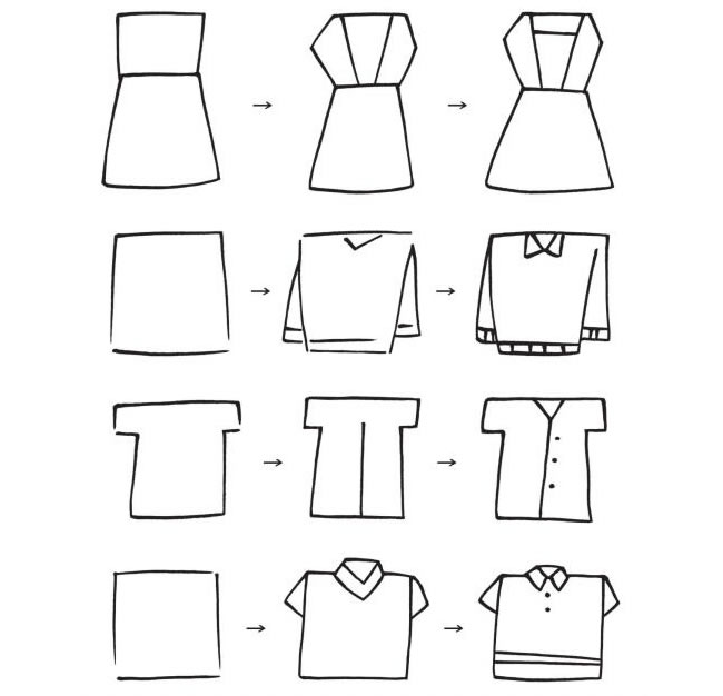 服飾簡筆畫