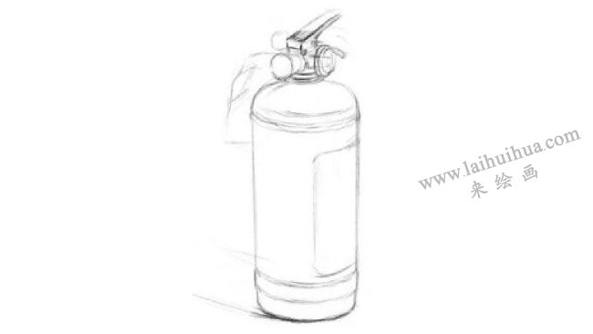 滅火器的素描畫法步驟01