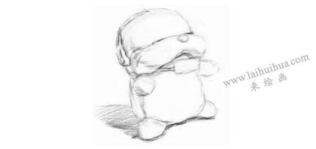 絨布娃娃素描畫法步驟01