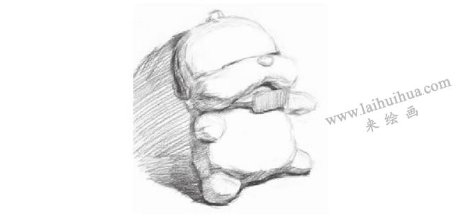 絨布娃娃素描畫法步驟02