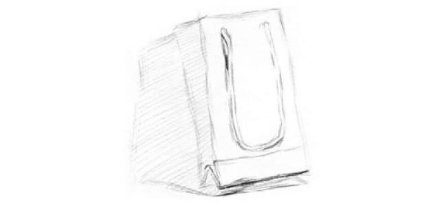 紙袋素描畫(huà)法步驟01