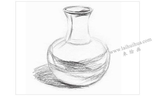 瓷瓶素描畫法步驟02
