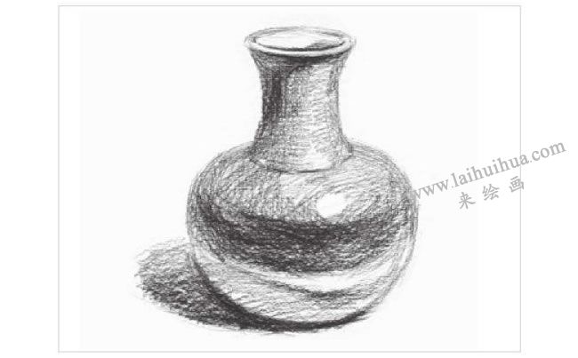 瓷瓶素描畫法步驟03