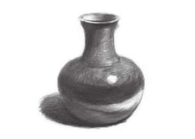 瓷瓶素描畫法