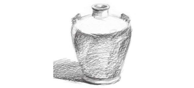 雙耳酒壇素描畫(huà)法步驟02