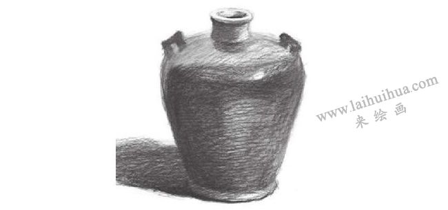 雙耳酒壇素描畫(huà)法步驟03