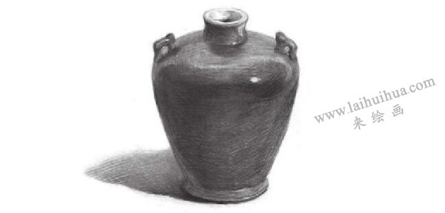 雙耳酒壇素描畫(huà)法
