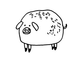 豬的兒童畫法（二）