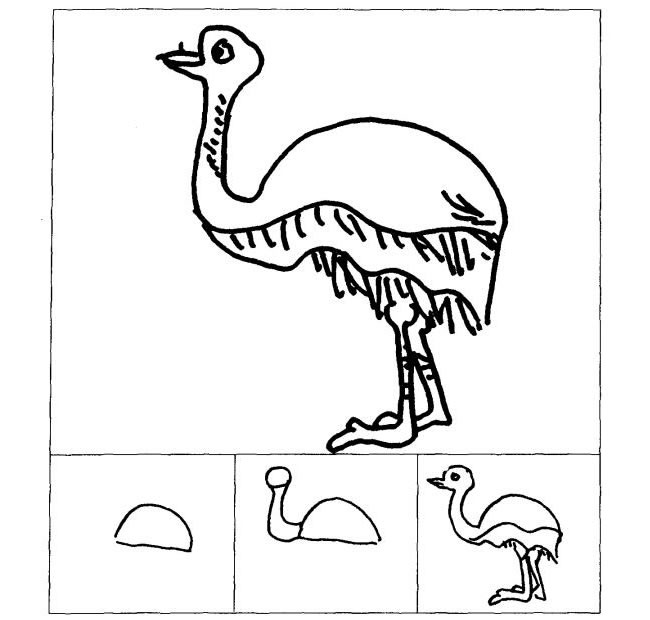 鴕鳥兒童畫法（二）