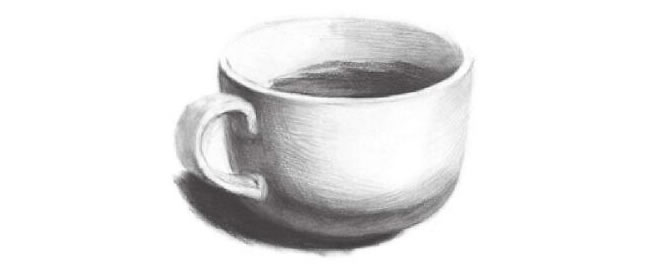 白瓷杯素描畫法步驟03