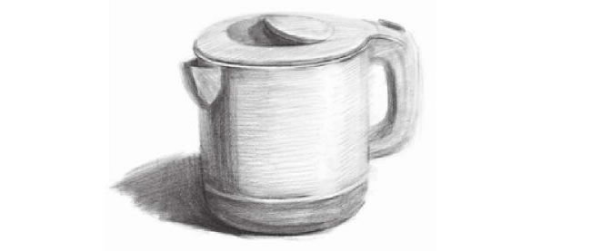 塑料水壺素描畫法步驟03