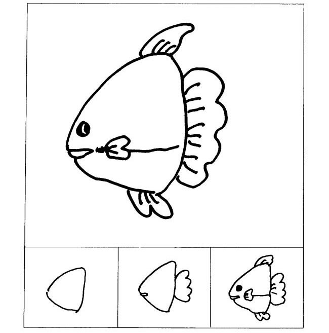 魚的兒童畫法