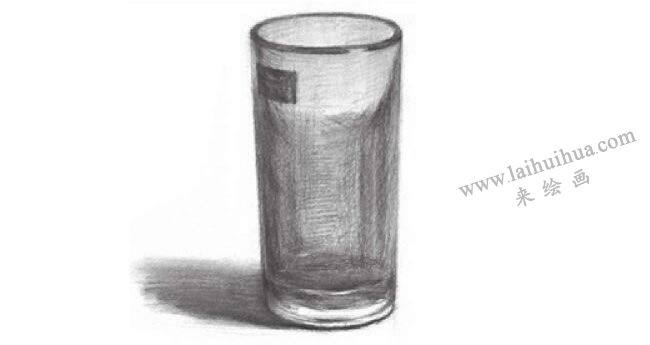 喝水的杯子素描畫