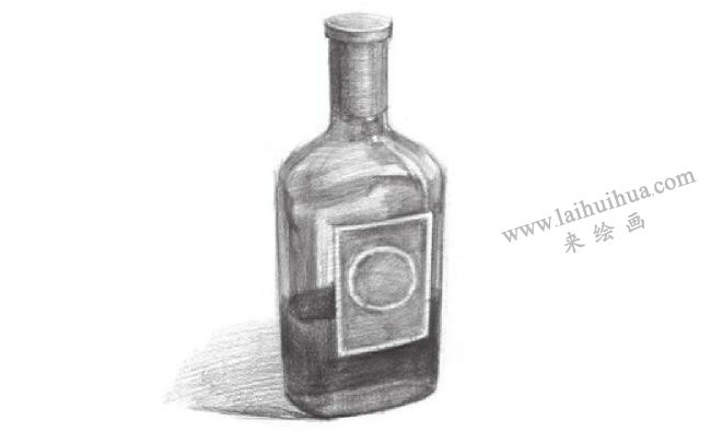 玻璃瓶子素描畫