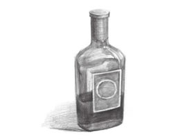 玻璃瓶子素描畫法（二）