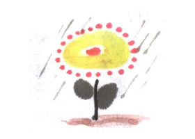 小花兒童水墨畫法