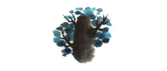 樹(shù)的兒童水墨畫