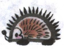 小刺猬兒童水墨畫(huà)