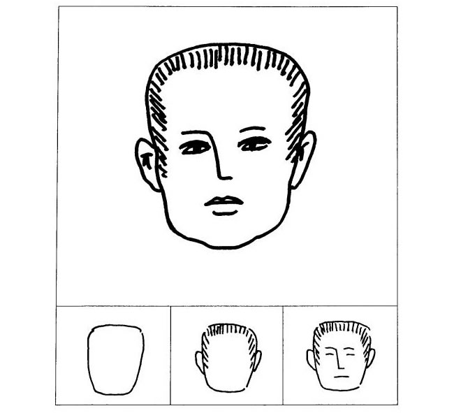 短發(fā)頭像的兒童畫法
