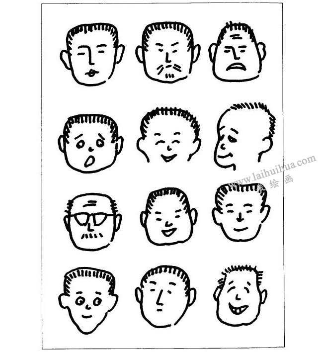 短發(fā)頭像兒童畫