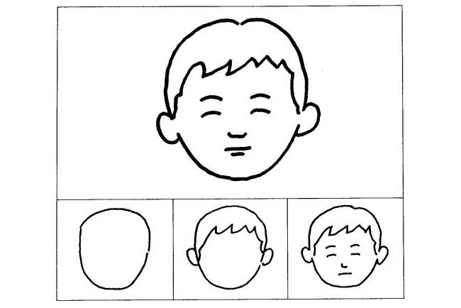 小孩正面五官的兒童畫法