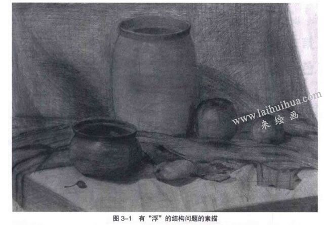 有“浮”的結構問題的素描