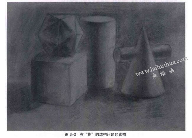 有“糊”的結構問題的素描