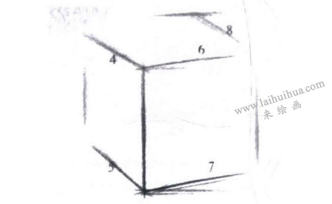   單個(gè)石膏幾何形體的結(jié)構(gòu)素描畫法步驟02