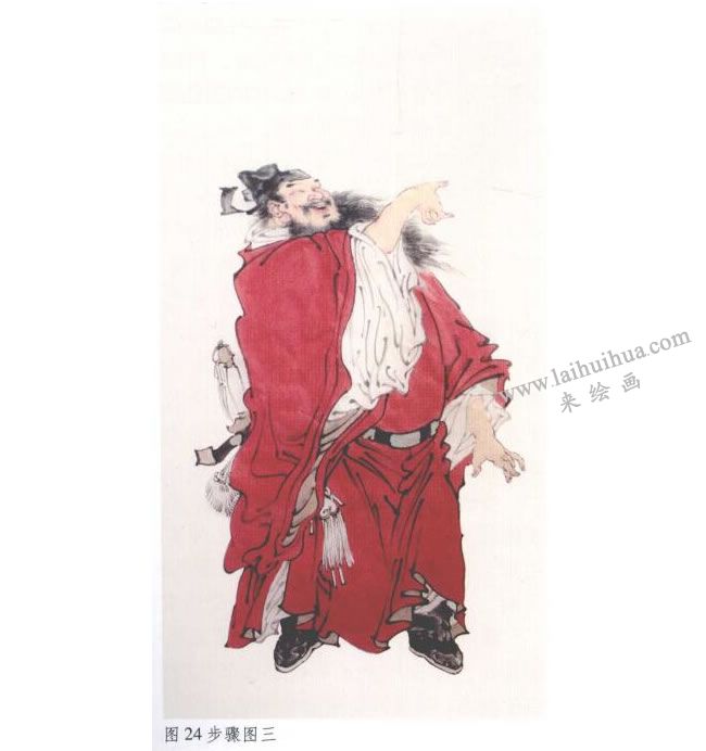 《鐘進(jìn)士》水墨畫步驟03