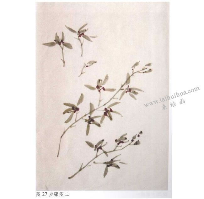 《墨蘭》水墨畫法步驟03