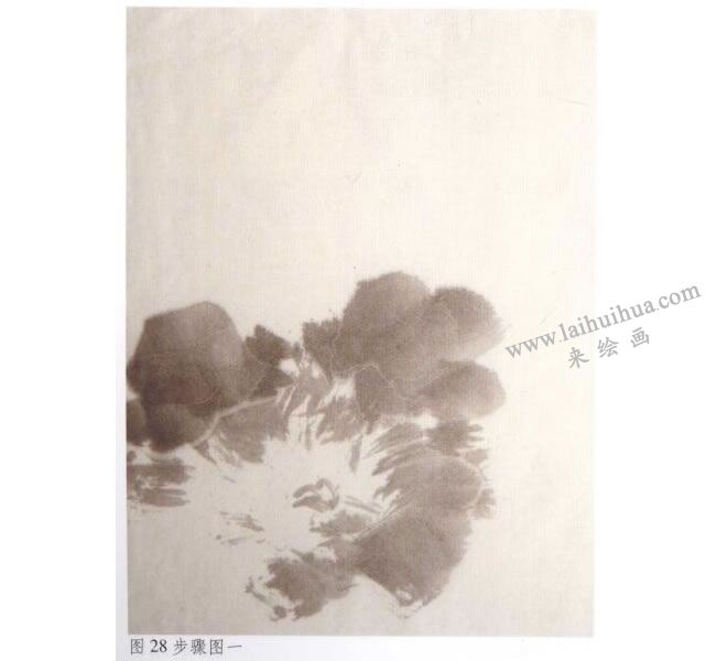 《墨荷》水墨畫法步驟01