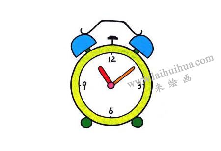 鬧鐘兒童畫創(chuàng)作步驟04