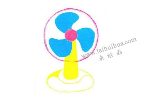 電風(fēng)扇兒童畫創(chuàng)作步驟03