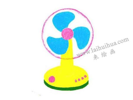 電風(fēng)扇兒童畫創(chuàng)作步驟04