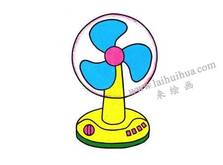 電風(fēng)扇兒童畫創(chuàng)作步驟05