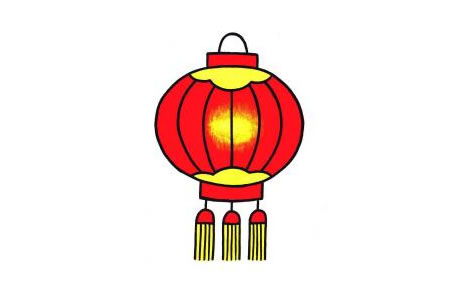 燈籠兒童畫(huà)創(chuàng)作步驟04