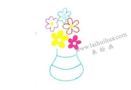 花瓶兒童畫創(chuàng)作步驟02