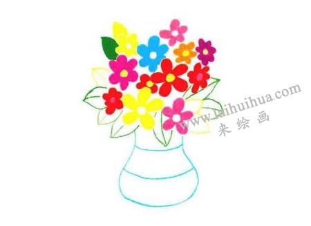花瓶兒童畫創(chuàng)作步驟03