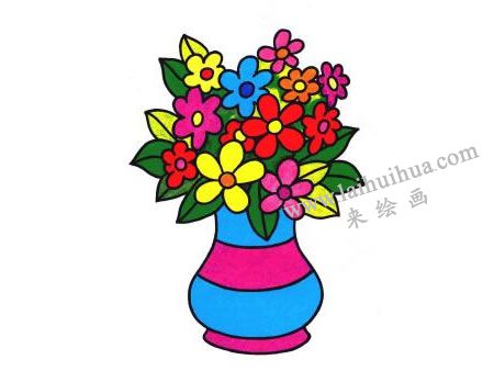 花瓶兒童畫創(chuàng)作步驟05