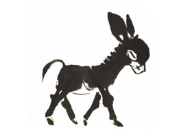 毛驢兒童水墨畫(huà)法