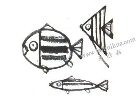 海魚兒童水墨畫法創(chuàng)作步驟02
