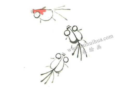 金魚(yú)兒童水墨畫(huà)法創(chuàng)作步驟02