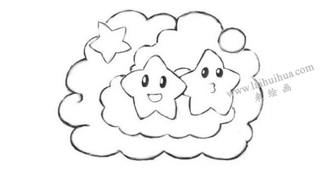 星星創(chuàng)意素描畫法步驟02