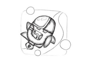 宇宙飛船創(chuàng)意素描畫法