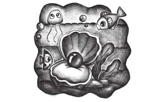 珍珠貝創(chuàng)意素描畫法