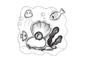 珍珠貝創(chuàng)意素描畫法