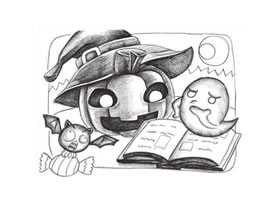 萬圣節(jié)創(chuàng)意素描畫法