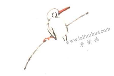 翠鳥兒童水墨畫法創(chuàng)作步驟02