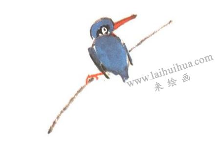 翠鳥兒童水墨畫法創(chuàng)作步驟03